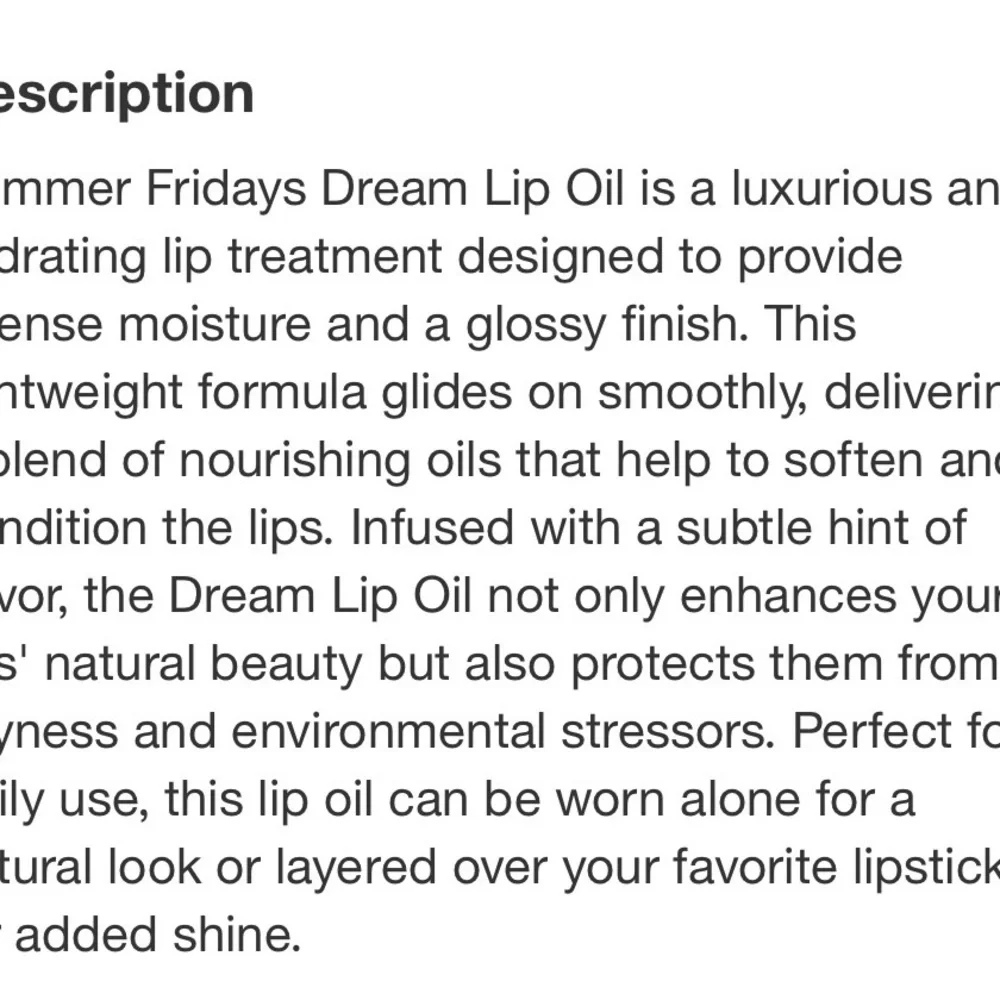 Summer Fridays Liquid Lip Oil in shade Blush Dreams